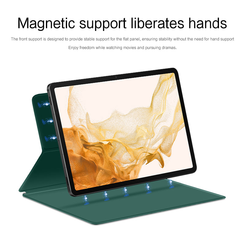 For Samsung Galaxy Tab S8 Magnetic Attachment Tablet Case PU Leather PC Stand Cover with Auto Sleep / Wake For Samsung Galaxy Tab S8 Magnetic Attachment Tablet Case PU Leather PC Stand Cover with Auto Sleep / Wake